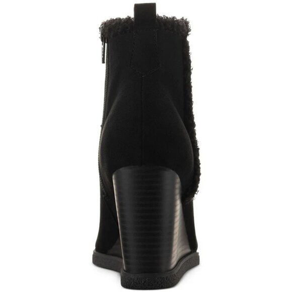 Size 8.5, 11 - SUN + STONE Camillia Faux Fur Wedge Boots NEW $80 msrp - Picture 3 of 7